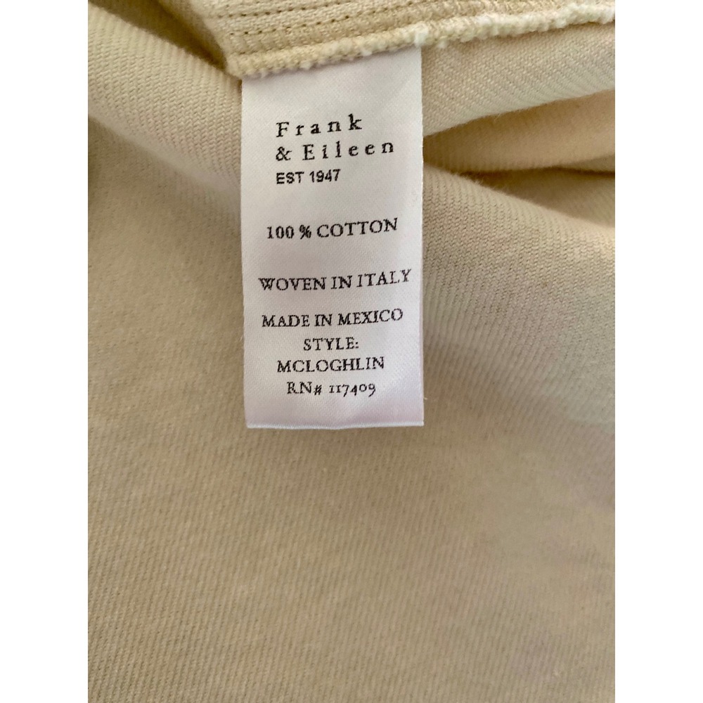Frank & Eileen McLoughlin Oversized Vintage White Flannel Shirt Jacket M L - Picture 11 of 12